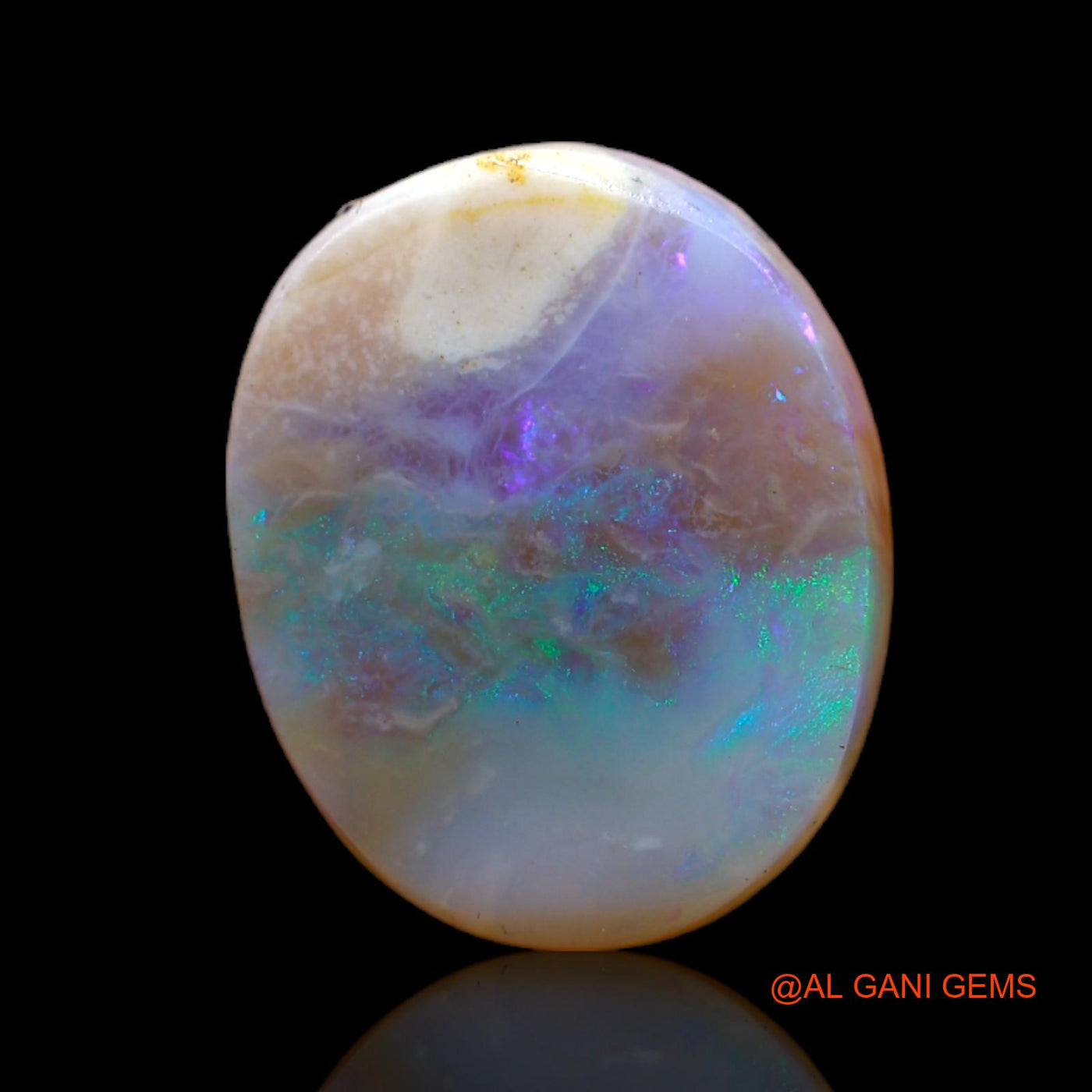 7.00 Cts Unheated Australian Fire Opal Loose Gemstone Oval Cabochon Natural 15x12x2 mm AB-531
