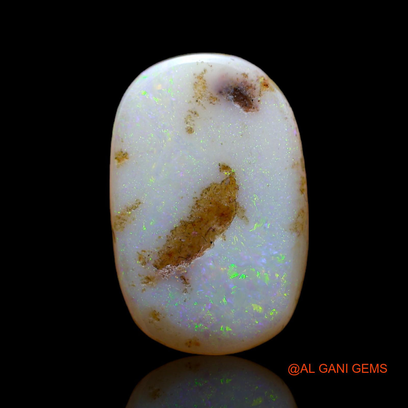 3.00 Cts Unheated Australian Fire Opal Loose Gemstone Oval Cabochon Natural 17x11x2 mm AB-533