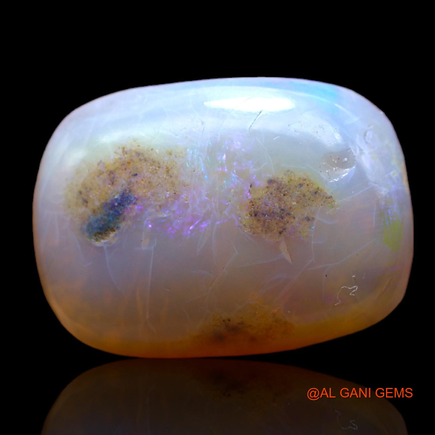 5.00 Cts Natural Australian Fire Opal Loose Gemstone Oval Cabochon 16x11x4 mm AB-534