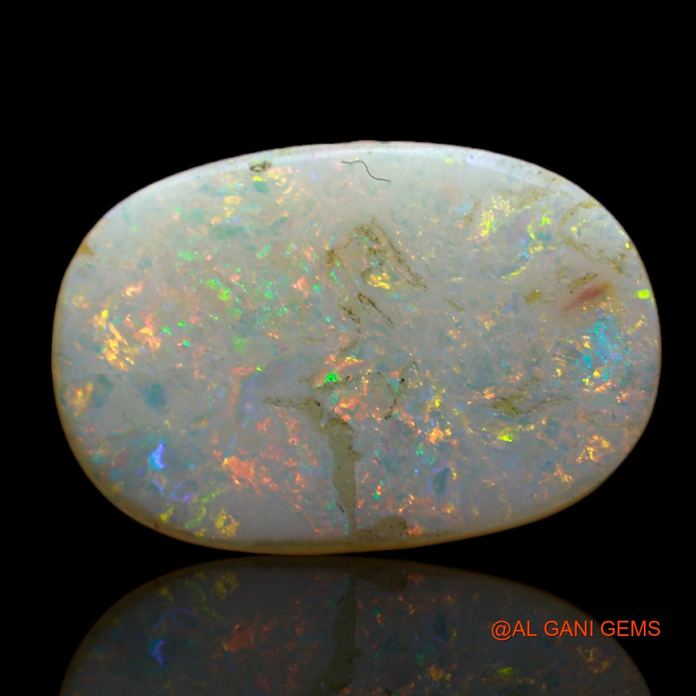 3.00 Cts Natural Australian Fire Opal Loose Gemstone Oval Cabochon 16x11x2 mm AB-536