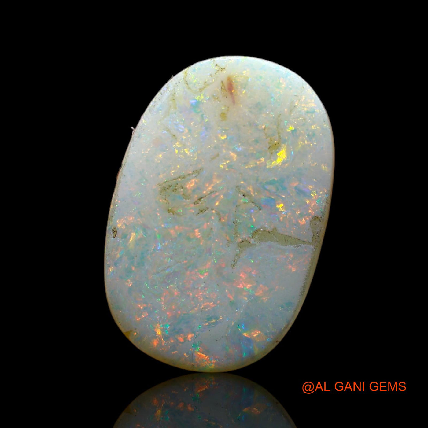 3.00 Cts Natural Australian Fire Opal Loose Gemstone Oval Cabochon 16x11x2 mm AB-536