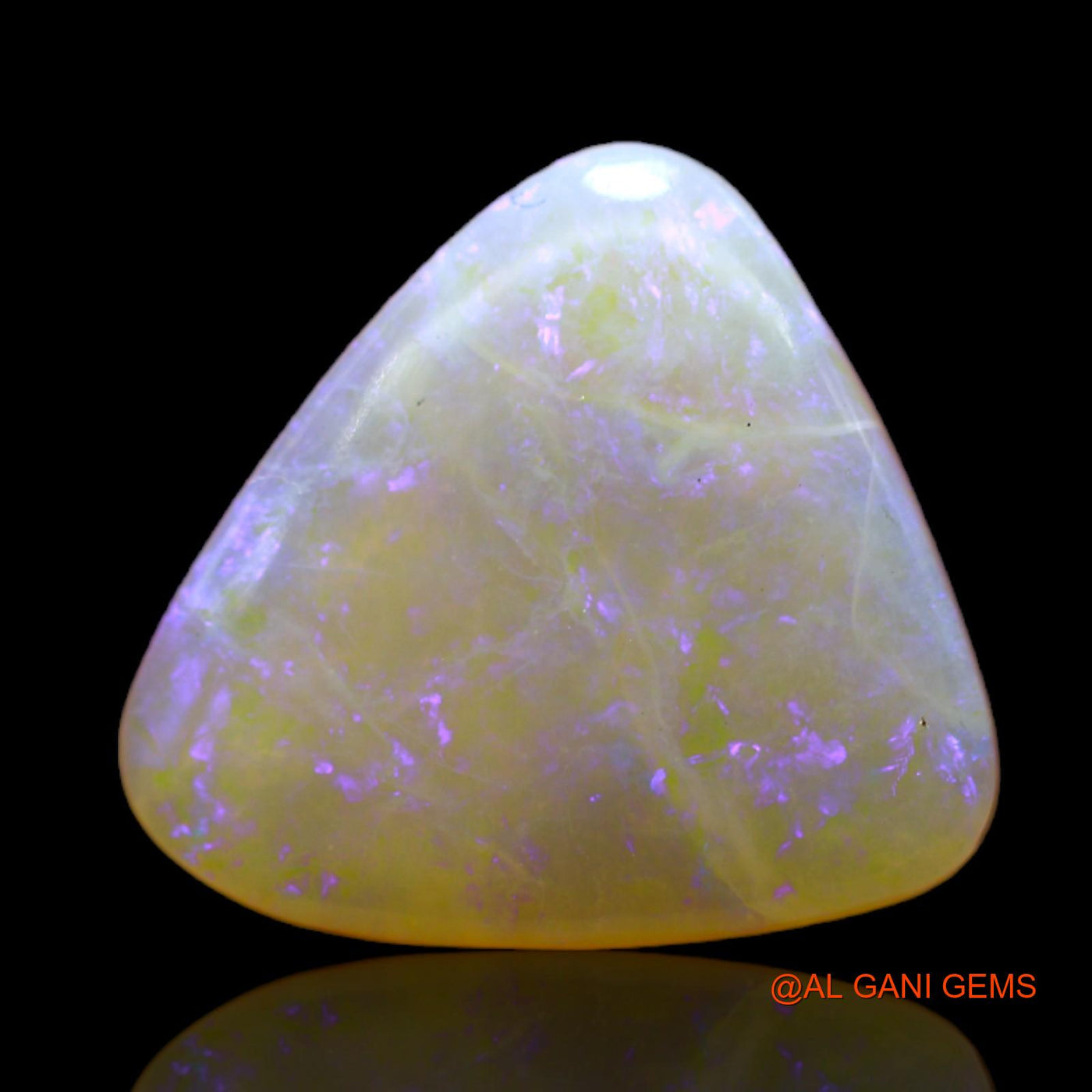 3.00 Cts Natural Australian Fire Opal Trillion Cabochon Loose Gemstone For Jewelry 14x14x3 mm AB-537