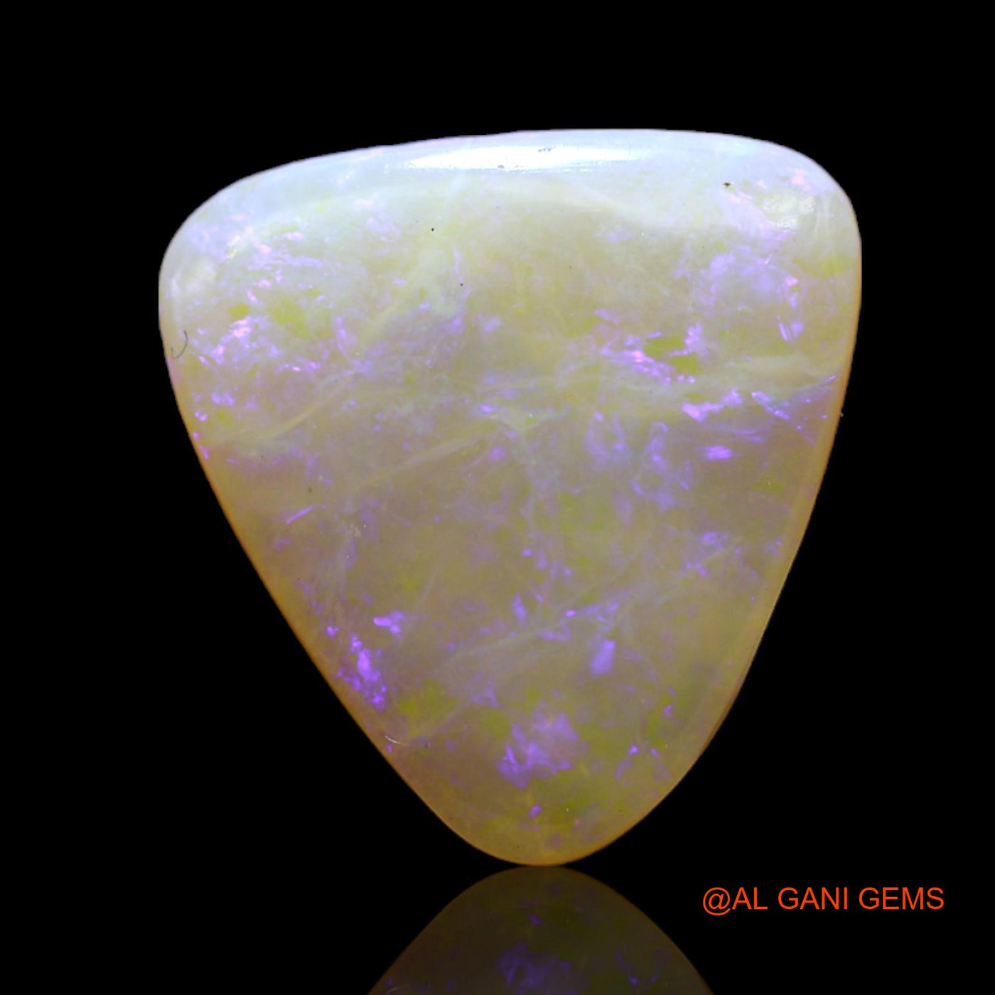 3.00 Cts Natural Australian Fire Opal Trillion Cabochon Loose Gemstone For Jewelry 14x14x3 mm AB-537