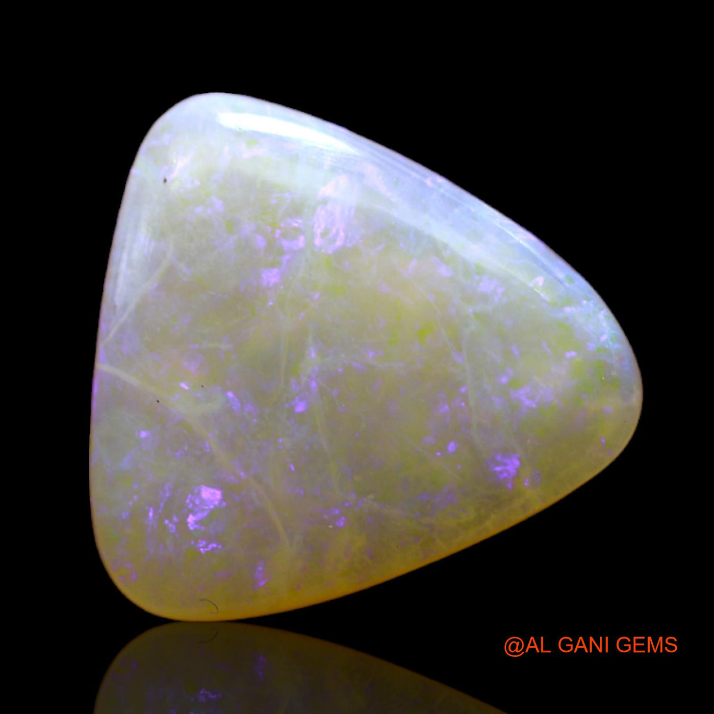 3.00 Cts Natural Australian Fire Opal Trillion Cabochon Loose Gemstone For Jewelry 14x14x3 mm AB-537