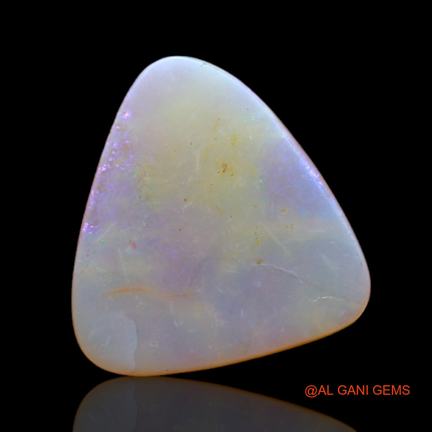 3.00 Cts Natural Australian Fire Opal Trillion Cabochon Loose Gemstone For Jewelry 14x14x3 mm AB-537