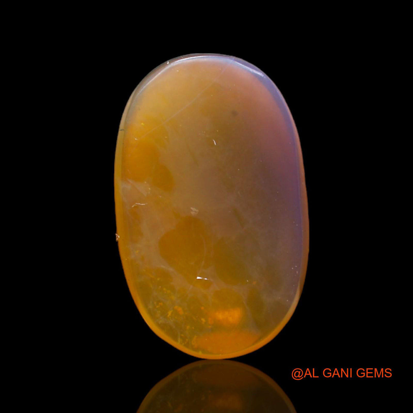 Natural Untreated Fire Opal Loose Gemstone Oval Cabochon From Australia 5.00 Cts 17x11x4 mm AB-538