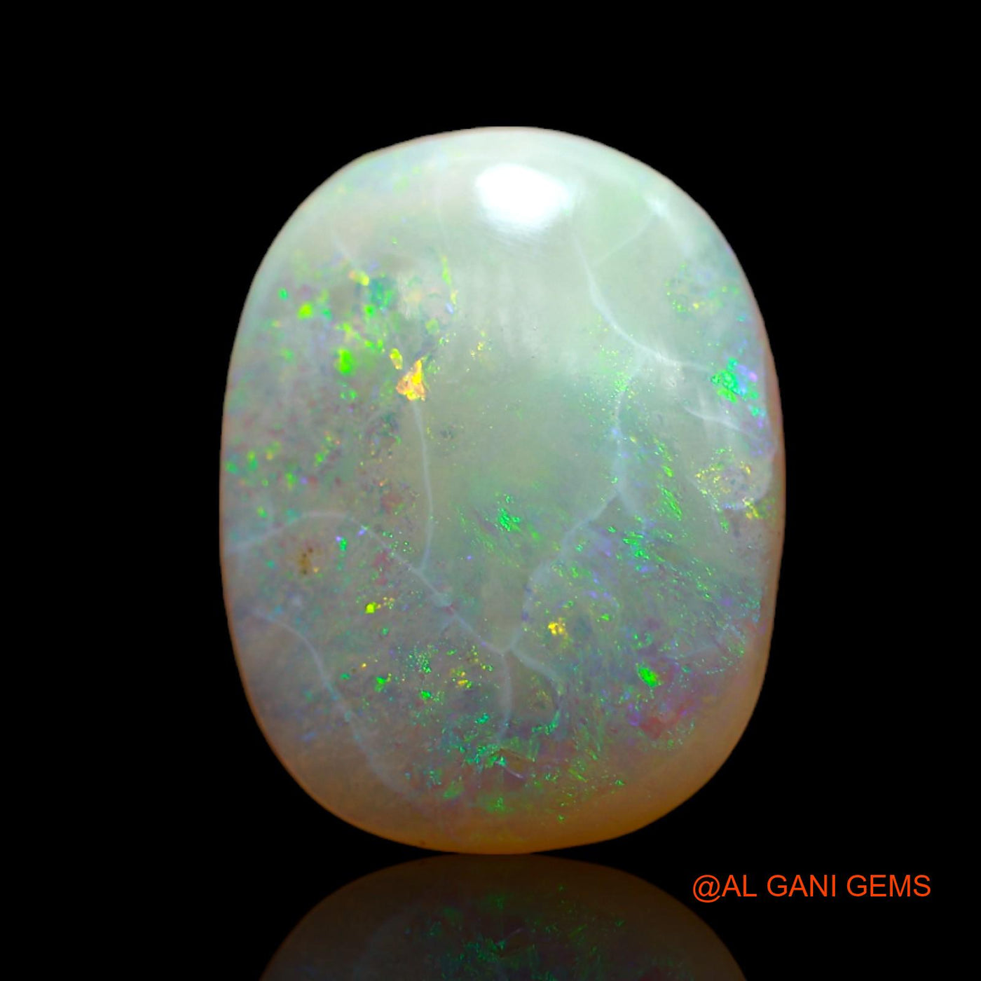 Natural Fire Opal Gemstone 5.00 Cts Loose Oval Cabochon From Australia 16x12x4 mm AB-539