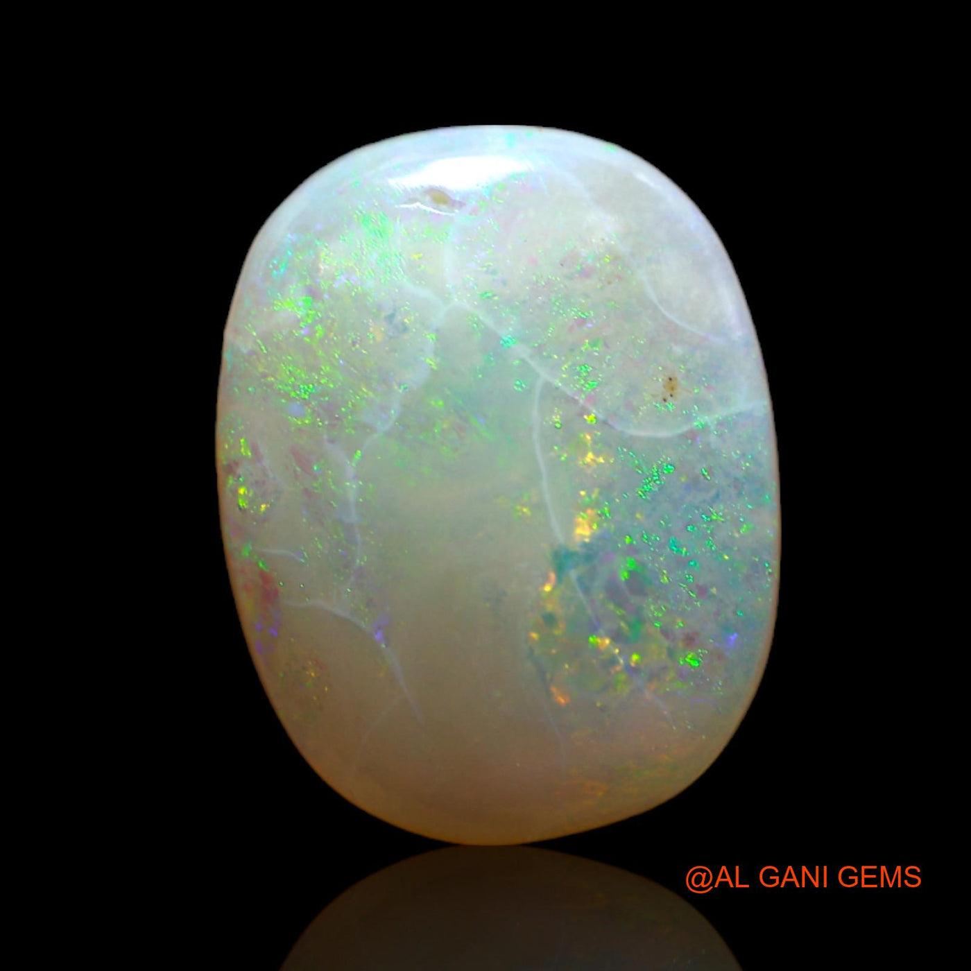 Natural Fire Opal Gemstone 5.00 Cts Loose Oval Cabochon From Australia 16x12x4 mm AB-539