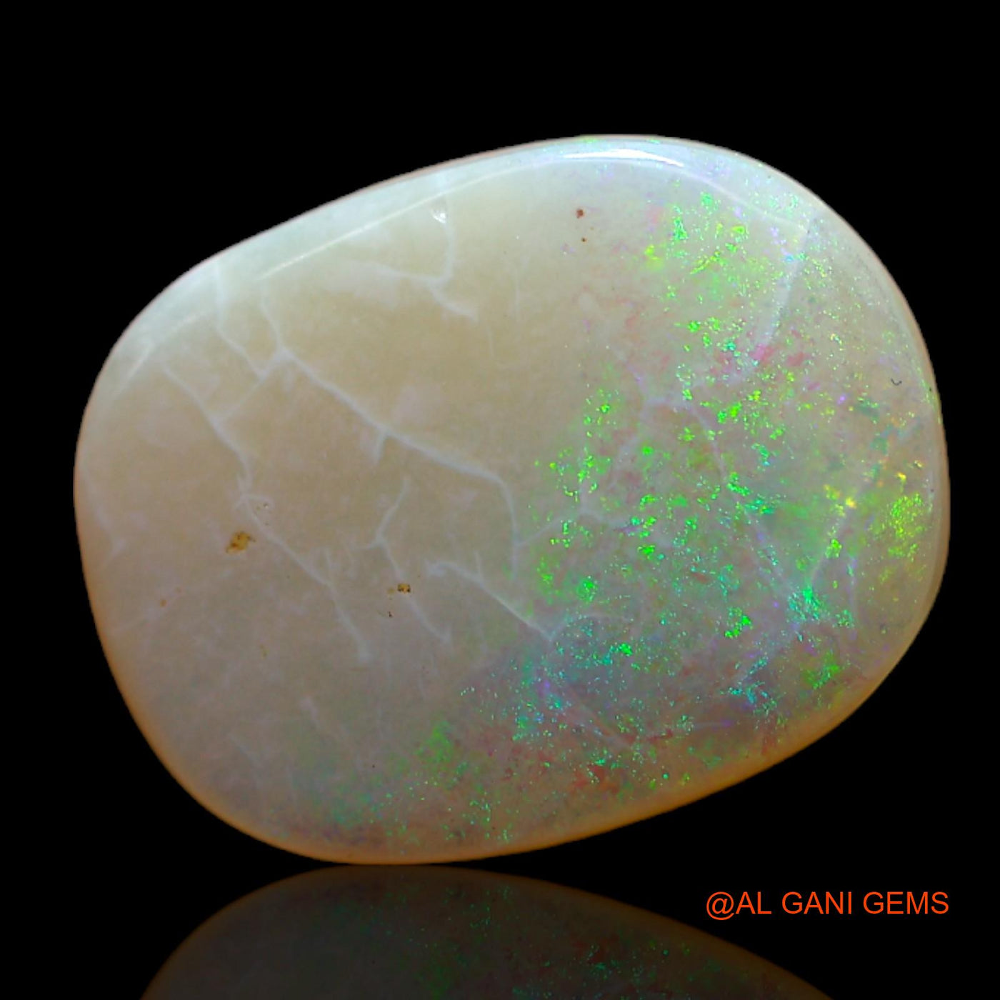 Natural Fire Opal Gemstone 5.00 Cts Loose Oval Cabochon From Australia 16x12x4 mm AB-539