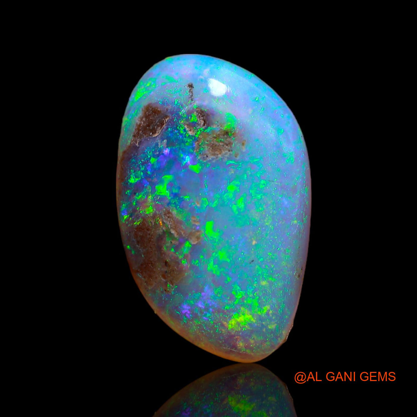 Natural Untreated Fire Opal Loose Gemstone Fancy Cabochon From Australia 7.30 Cts 19x12x5 mm AB-53
