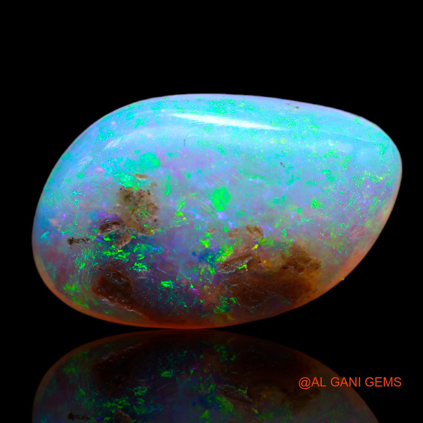 Natural Untreated Fire Opal Loose Gemstone Fancy Cabochon From Australia 7.30 Cts 19x12x5 mm AB-53