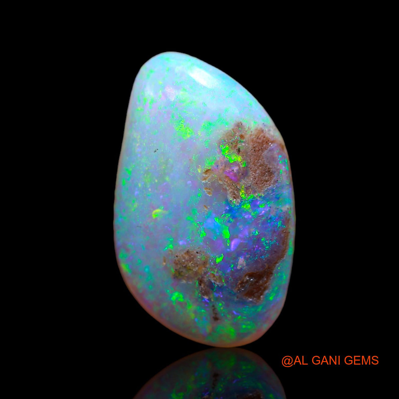 Natural Untreated Fire Opal Loose Gemstone Fancy Cabochon From Australia 7.30 Cts 19x12x5 mm AB-53