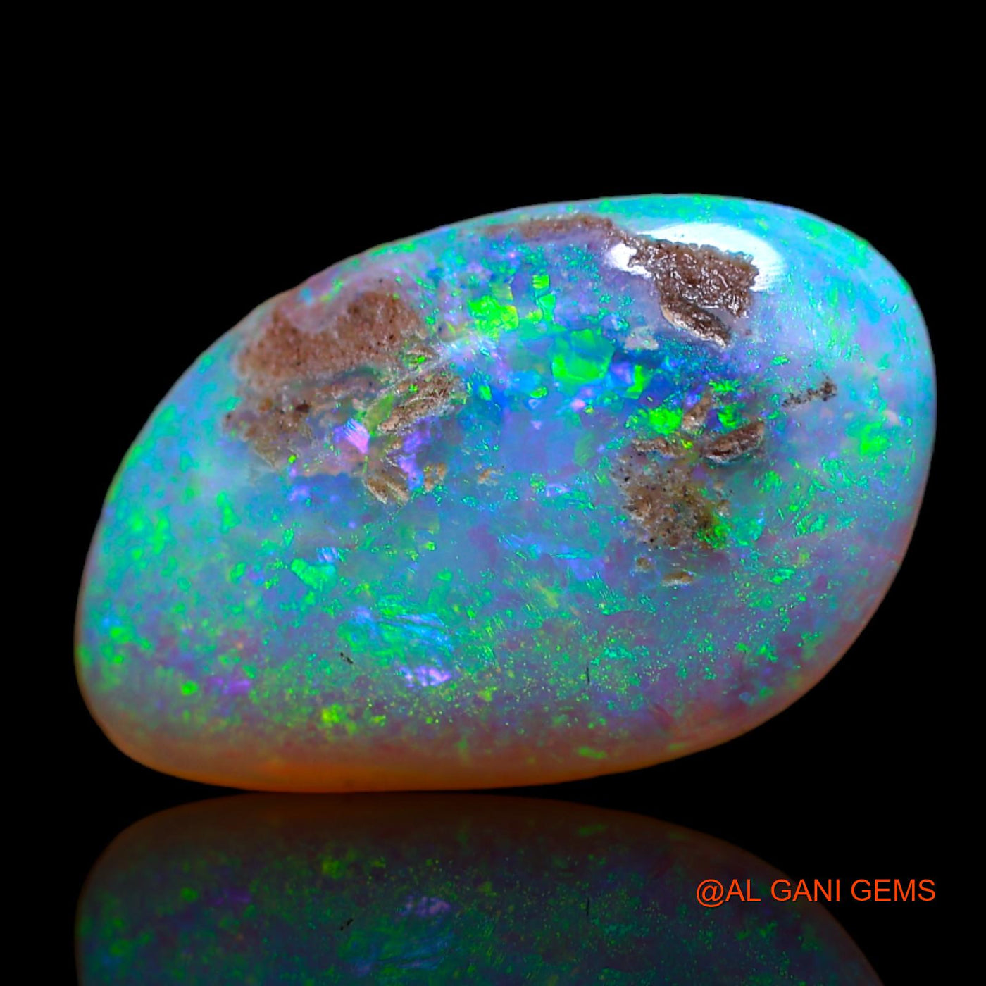 Natural Untreated Fire Opal Loose Gemstone Fancy Cabochon From Australia 7.30 Cts 19x12x5 mm AB-53