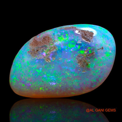 Natural Untreated Fire Opal Loose Gemstone Fancy Cabochon From Australia 7.30 Cts 19x12x5 mm AB-53