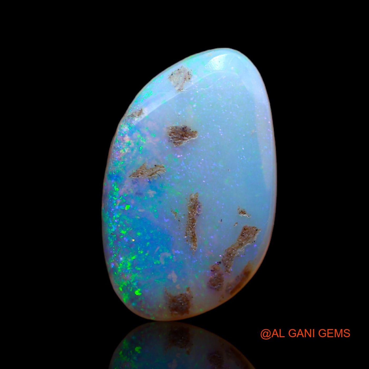 Natural Untreated Fire Opal Loose Gemstone Fancy Cabochon From Australia 7.30 Cts 19x12x5 mm AB-53