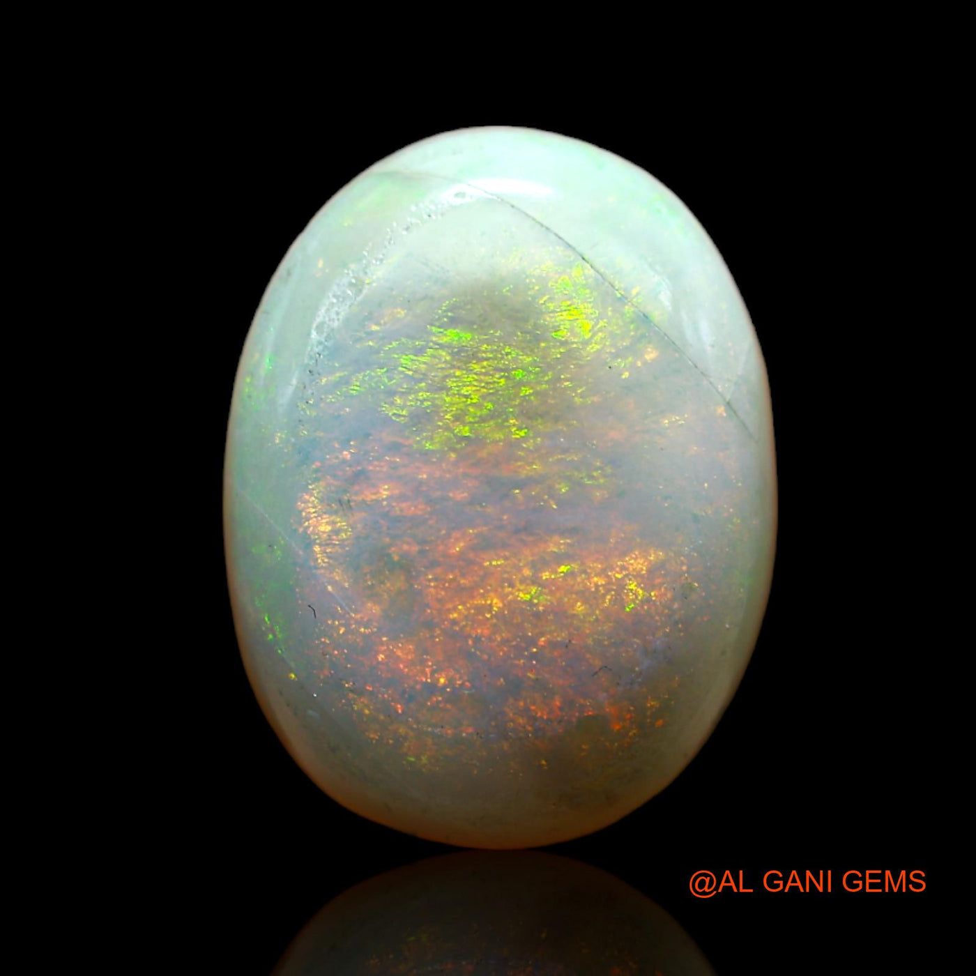 7.00 Cts Natural Australian Fire Opal Loose Gemstone Oval Cabochon 15x11x5 mm AB-540