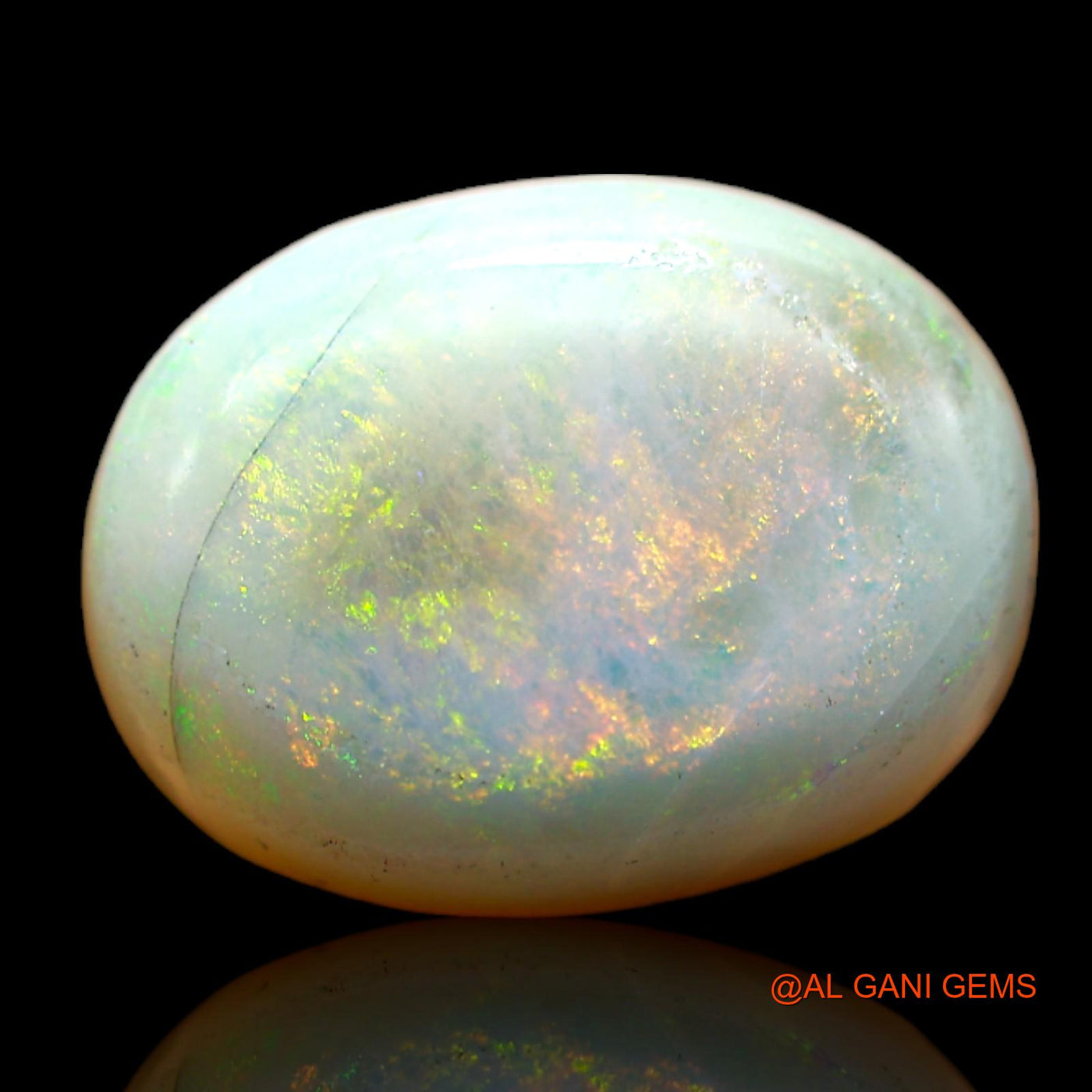 7.00 Cts Natural Australian Fire Opal Loose Gemstone Oval Cabochon 15x11x5 mm AB-540