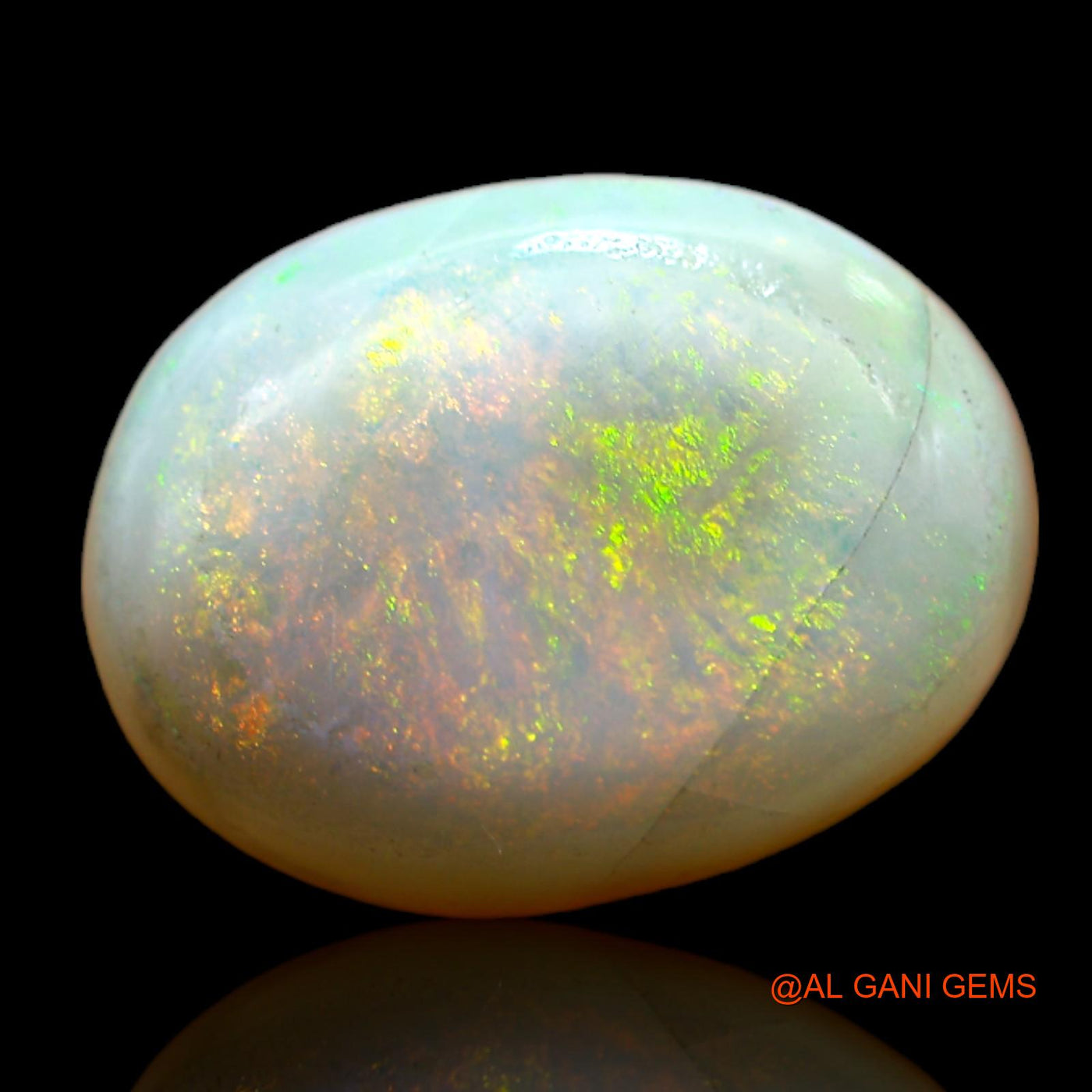 7.00 Cts Natural Australian Fire Opal Loose Gemstone Oval Cabochon 15x11x5 mm AB-540