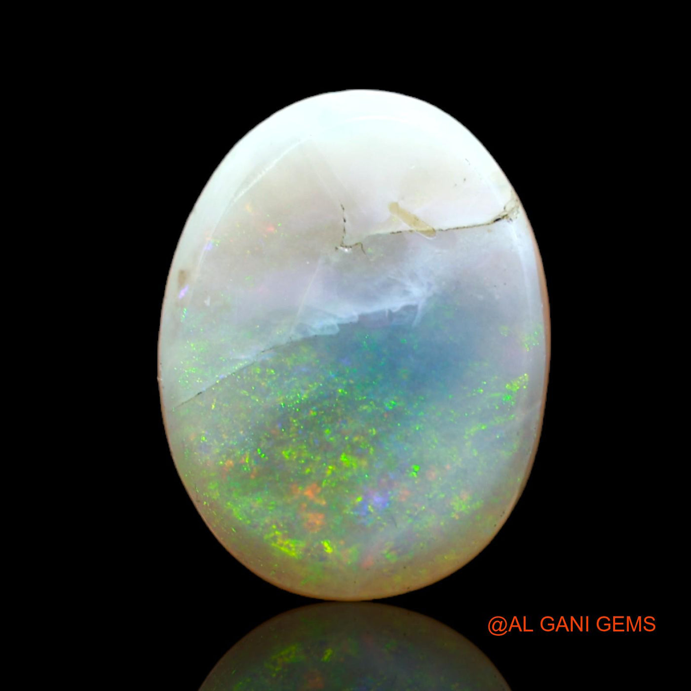 7.00 Cts Natural Australian Fire Opal Loose Gemstone Oval Cabochon 15x11x5 mm AB-540