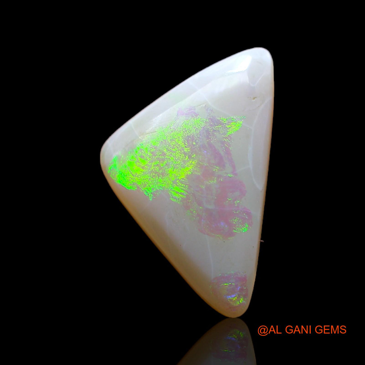 4.00 Cts Natural Australian Fire Opal Loose Gemstone Trillion Cabochon 17x10x5 mm AB-541