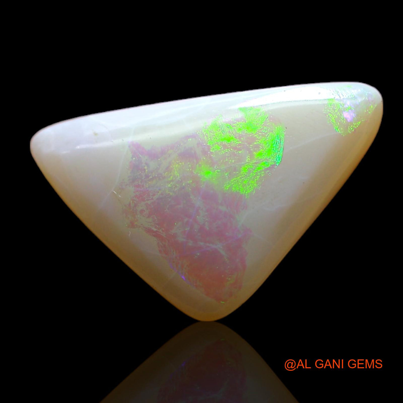 4.00 Cts Natural Australian Fire Opal Loose Gemstone Trillion Cabochon 17x10x5 mm AB-541