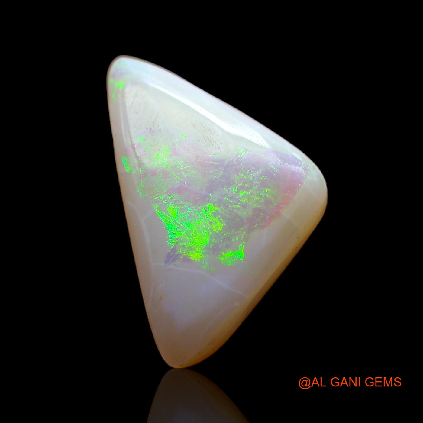 4.00 Cts Natural Australian Fire Opal Loose Gemstone Trillion Cabochon 17x10x5 mm AB-541