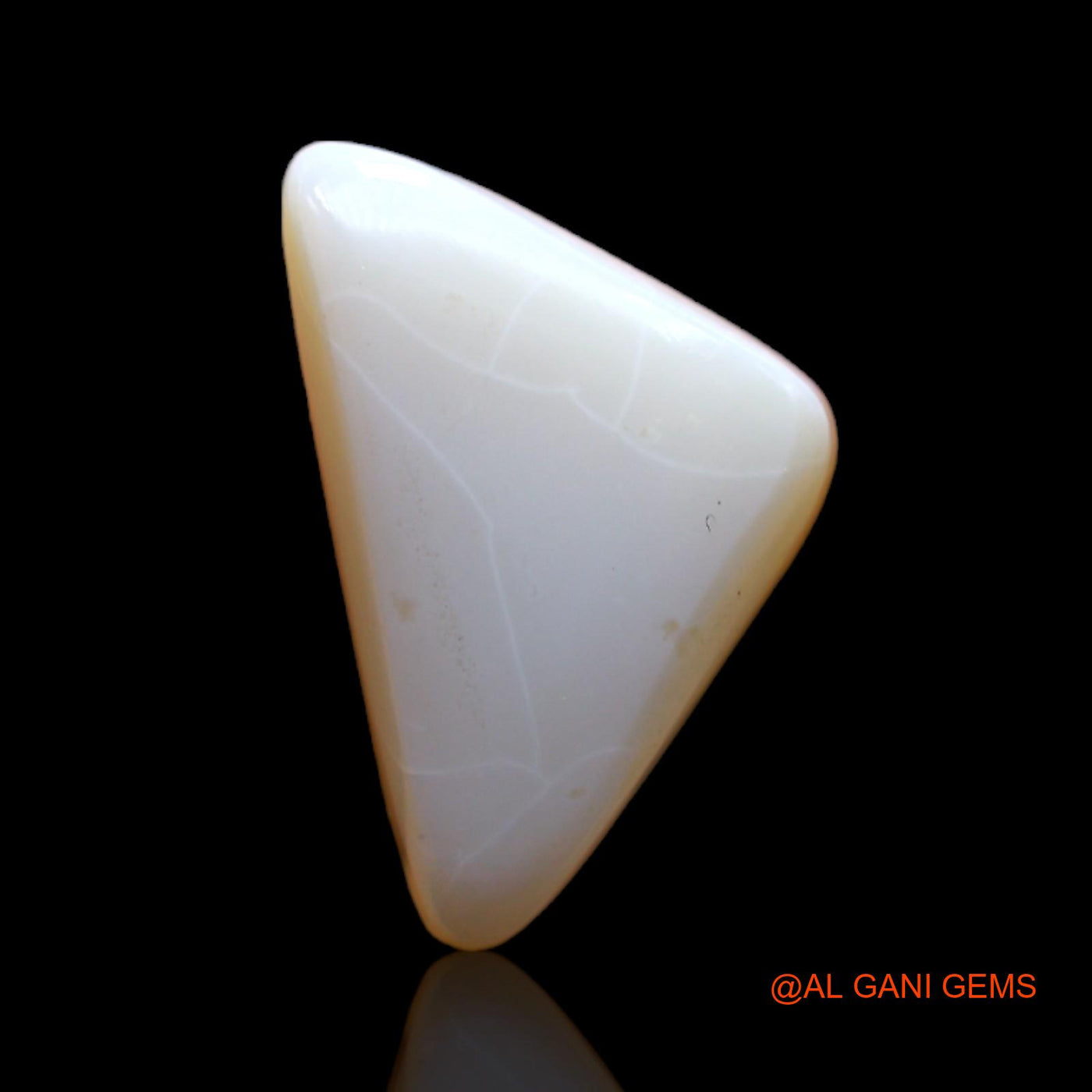 4.00 Cts Natural Australian Fire Opal Loose Gemstone Trillion Cabochon 17x10x5 mm AB-541