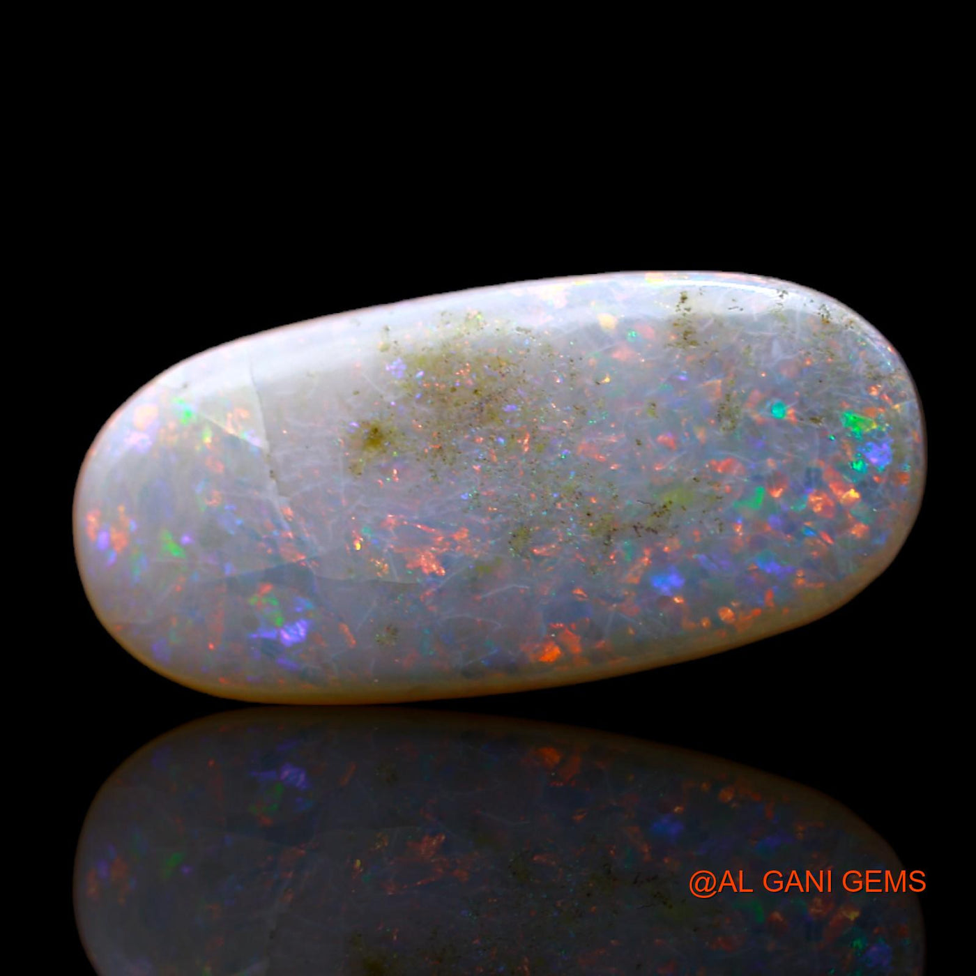 Natural Untreated Fire Opal Loose Gemstone Oval Cabochon From Australia 4.00 Cts 19x9x3 mm AB-542