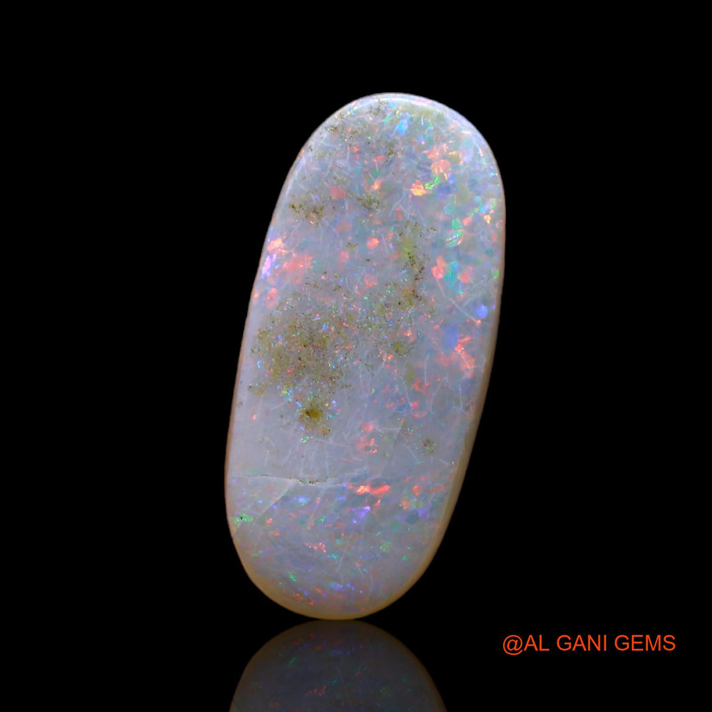 Natural Untreated Fire Opal Loose Gemstone Oval Cabochon From Australia 4.00 Cts 19x9x3 mm AB-542