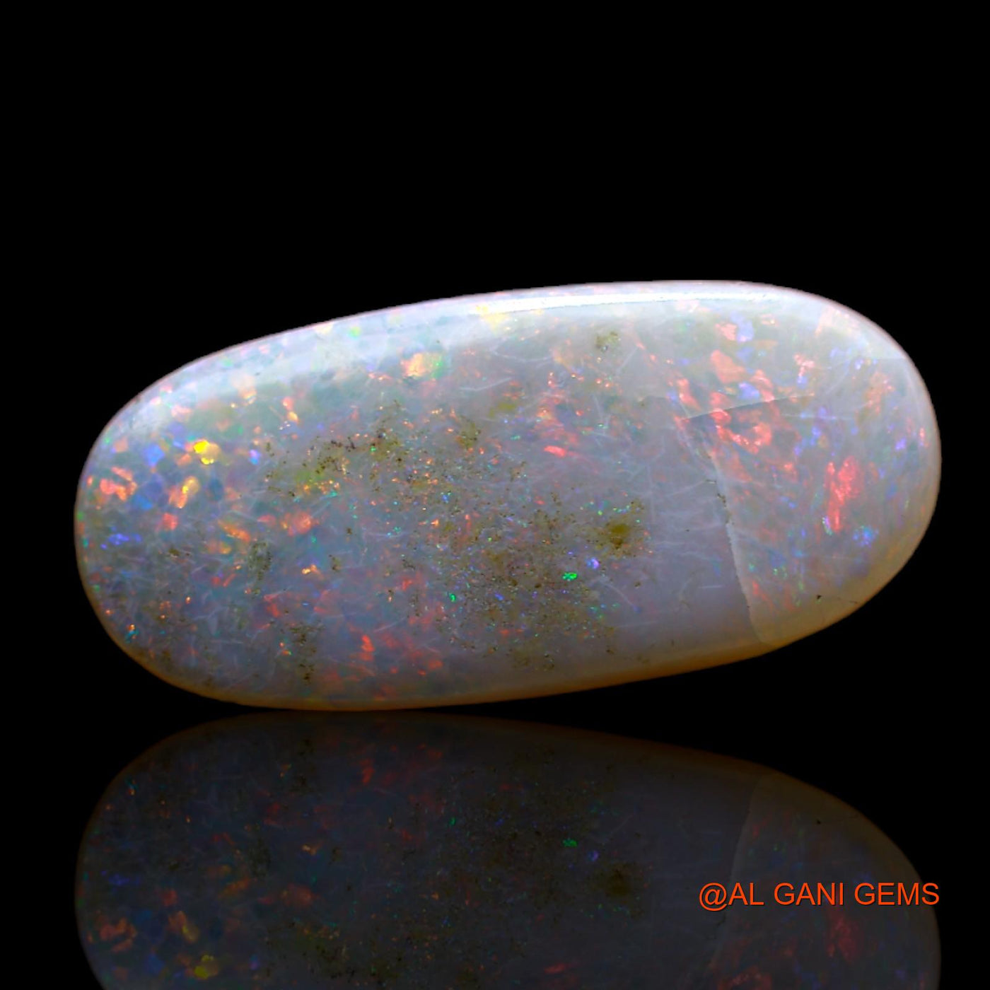 Natural Untreated Fire Opal Loose Gemstone Oval Cabochon From Australia 4.00 Cts 19x9x3 mm AB-542