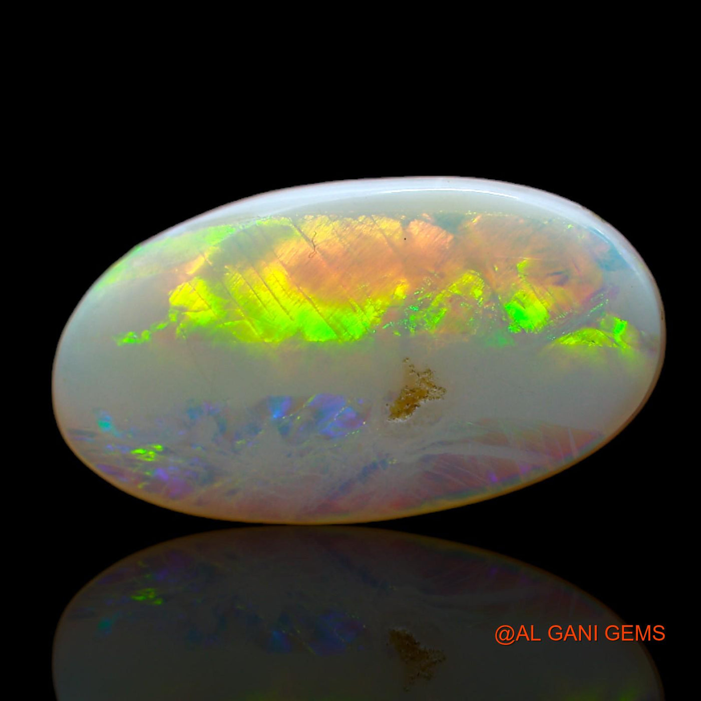 Natural Untreated Fire Opal Loose Gemstone Fancy Cabochon From Australia 3.00 Cts 17x9x3 mm AB-544