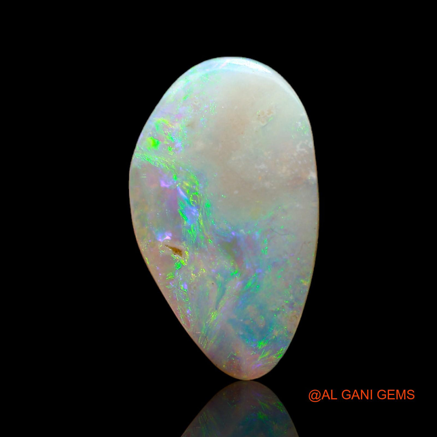2.00 Cts Unheated Australian Fire Opal Loose Gemstone Fancy Cabochon Natural 17x10x2 mm AB-545