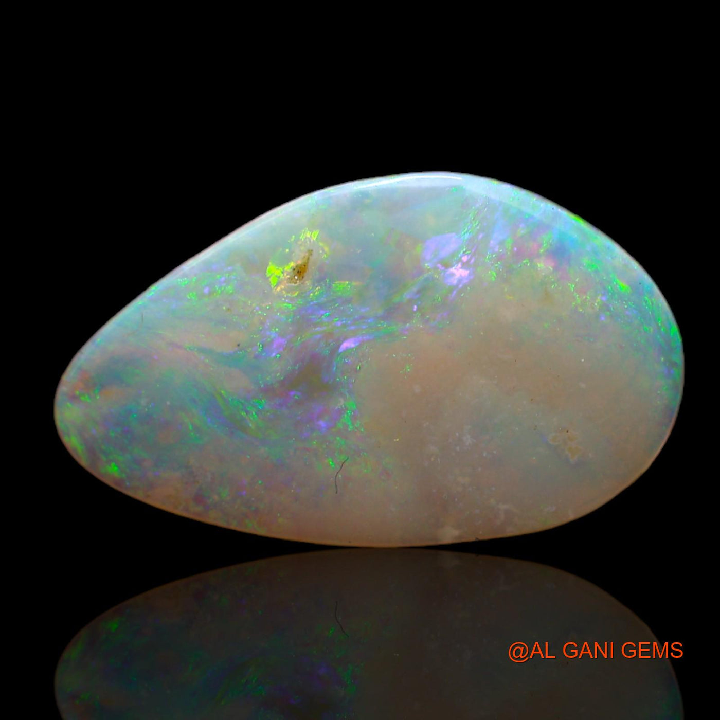 2.00 Cts Unheated Australian Fire Opal Loose Gemstone Fancy Cabochon Natural 17x10x2 mm AB-545
