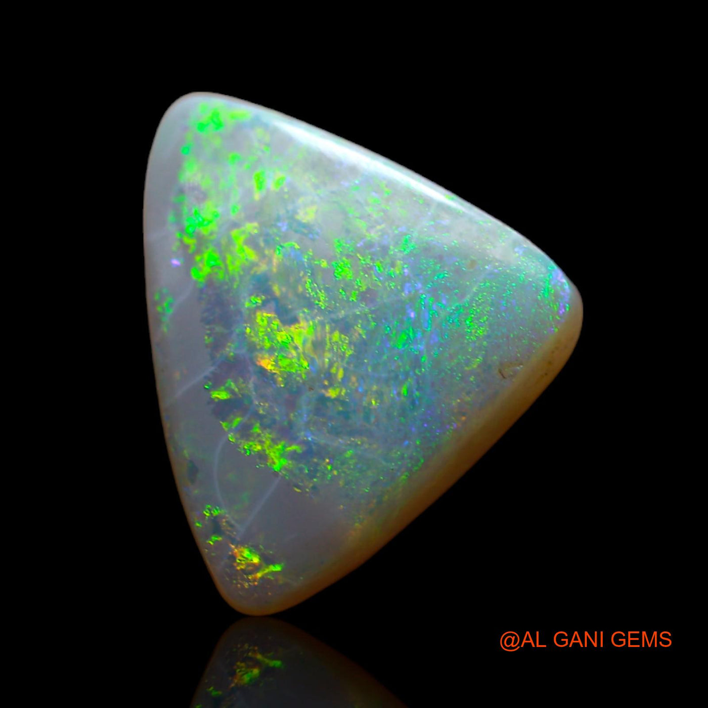 4.00 Cts Natural Australian Fire Opal Trillion Cabochon Loose Gemstone For Jewelry 15x12x4 mm AB-546