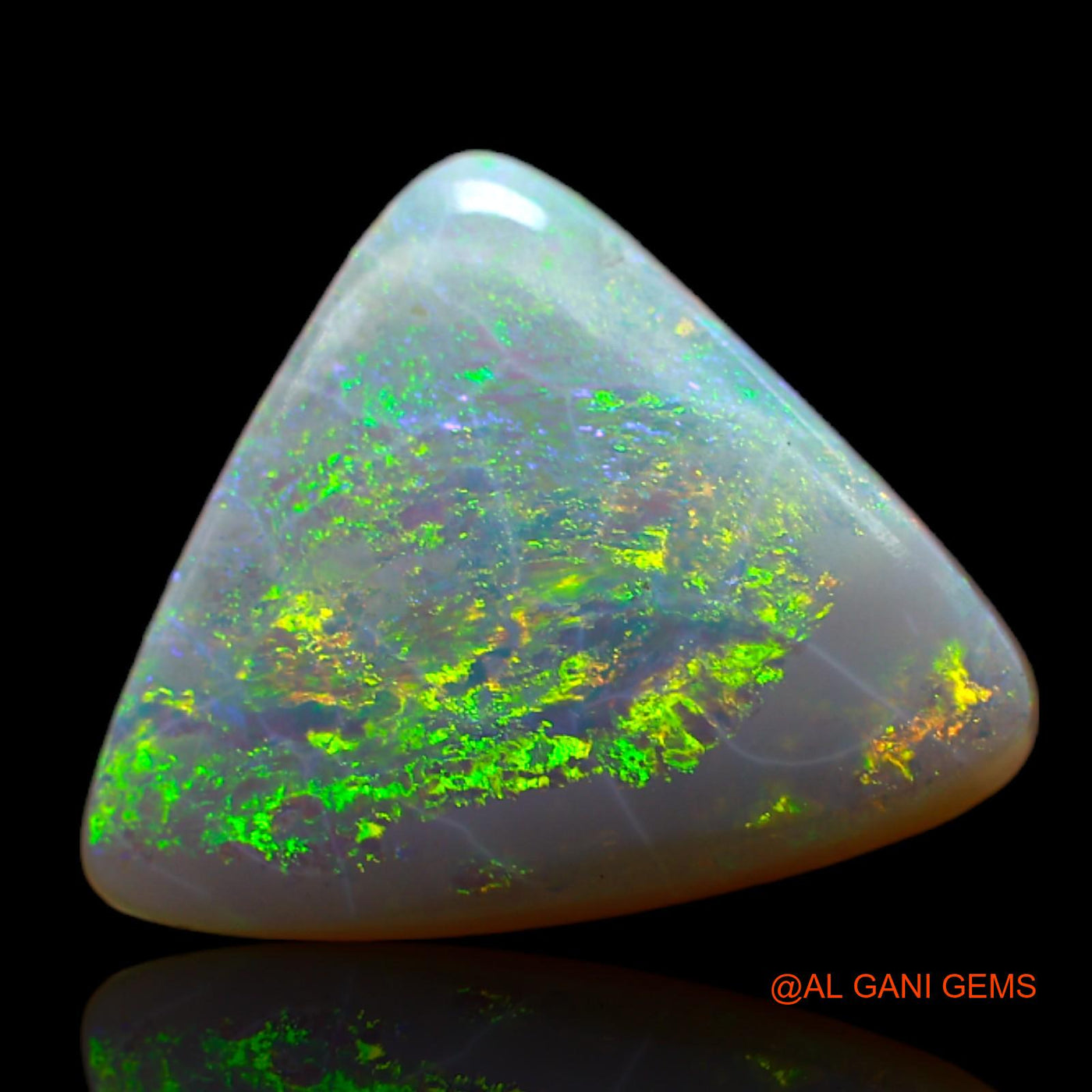 4.00 Cts Natural Australian Fire Opal Trillion Cabochon Loose Gemstone For Jewelry 15x12x4 mm AB-546