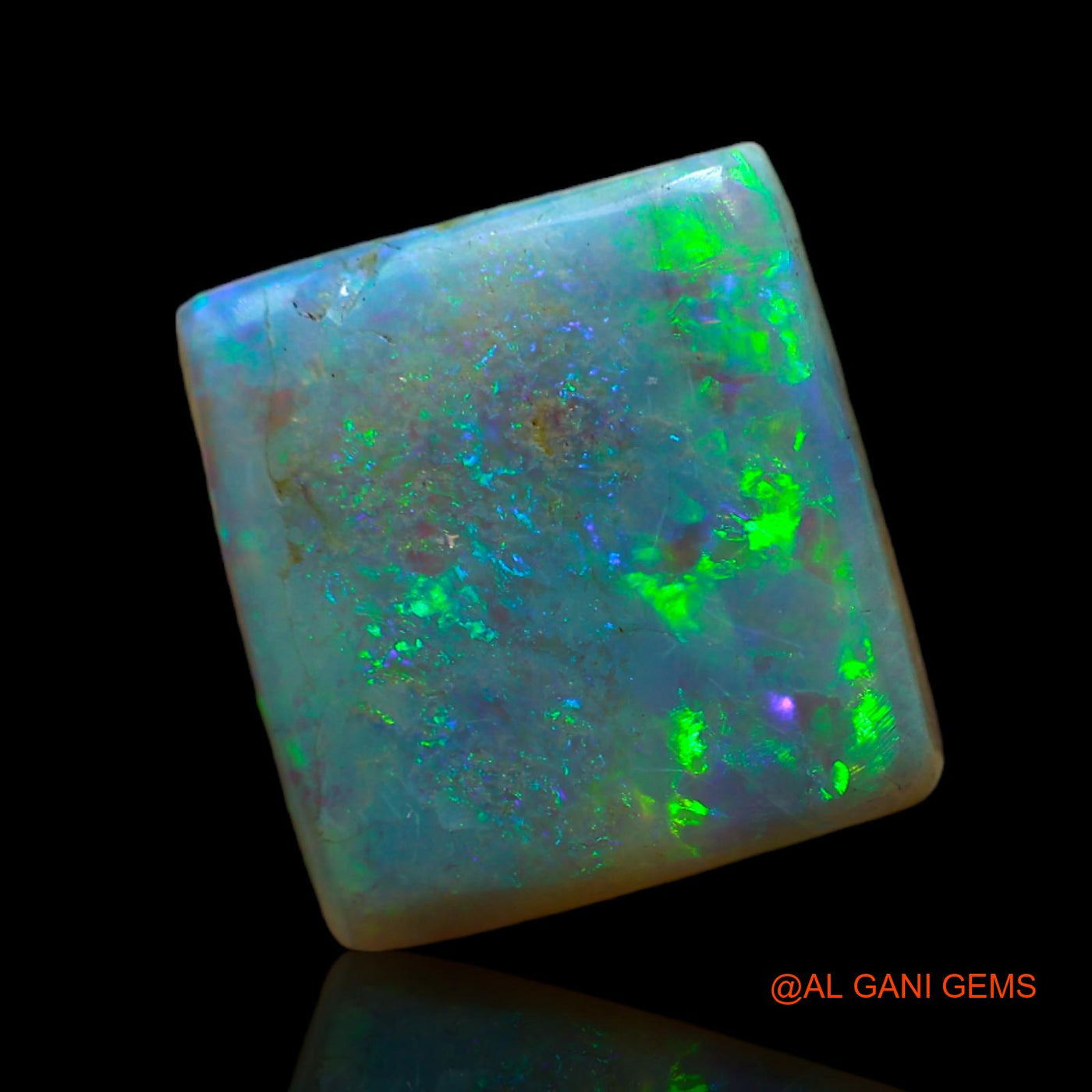 5.00 Cts Unheated Australian Fire Opal Loose Gemstone Square Cabochon Natural 12x12x3 mm AB-547
