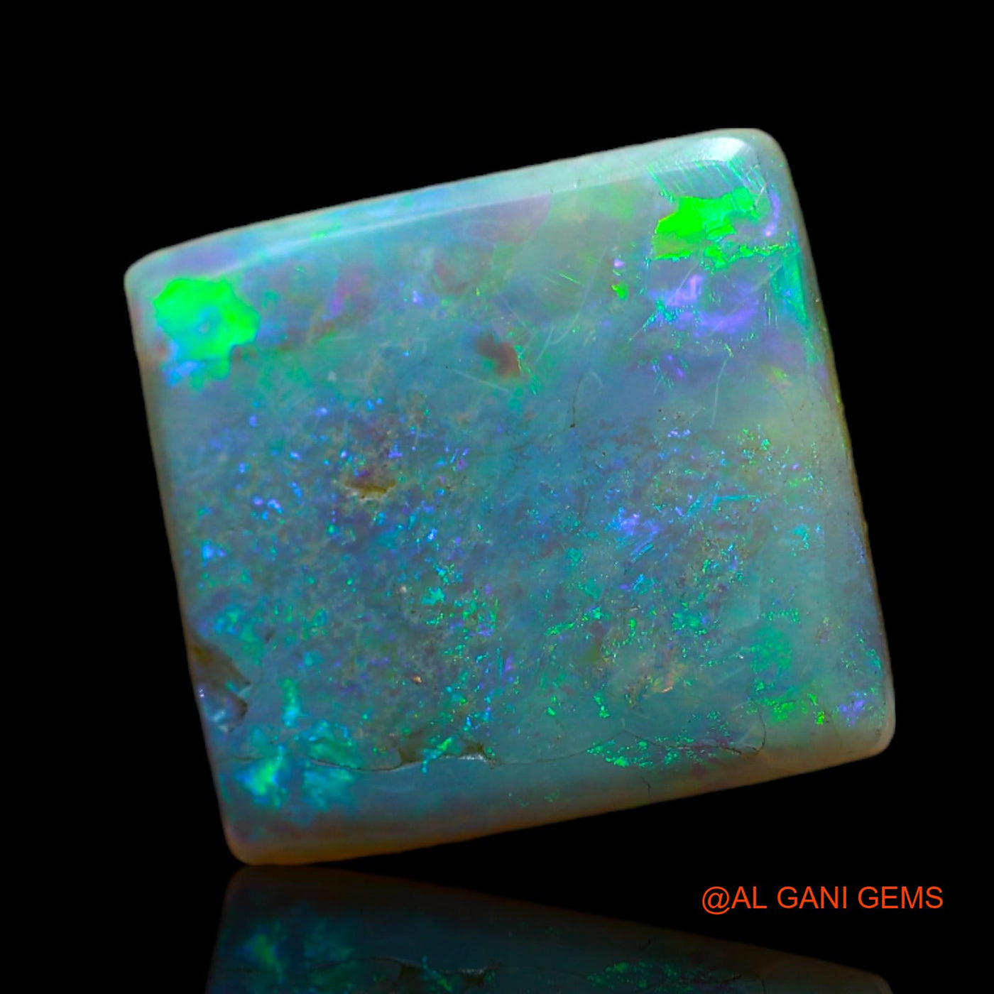 5.00 Cts Unheated Australian Fire Opal Loose Gemstone Square Cabochon Natural 12x12x3 mm AB-547