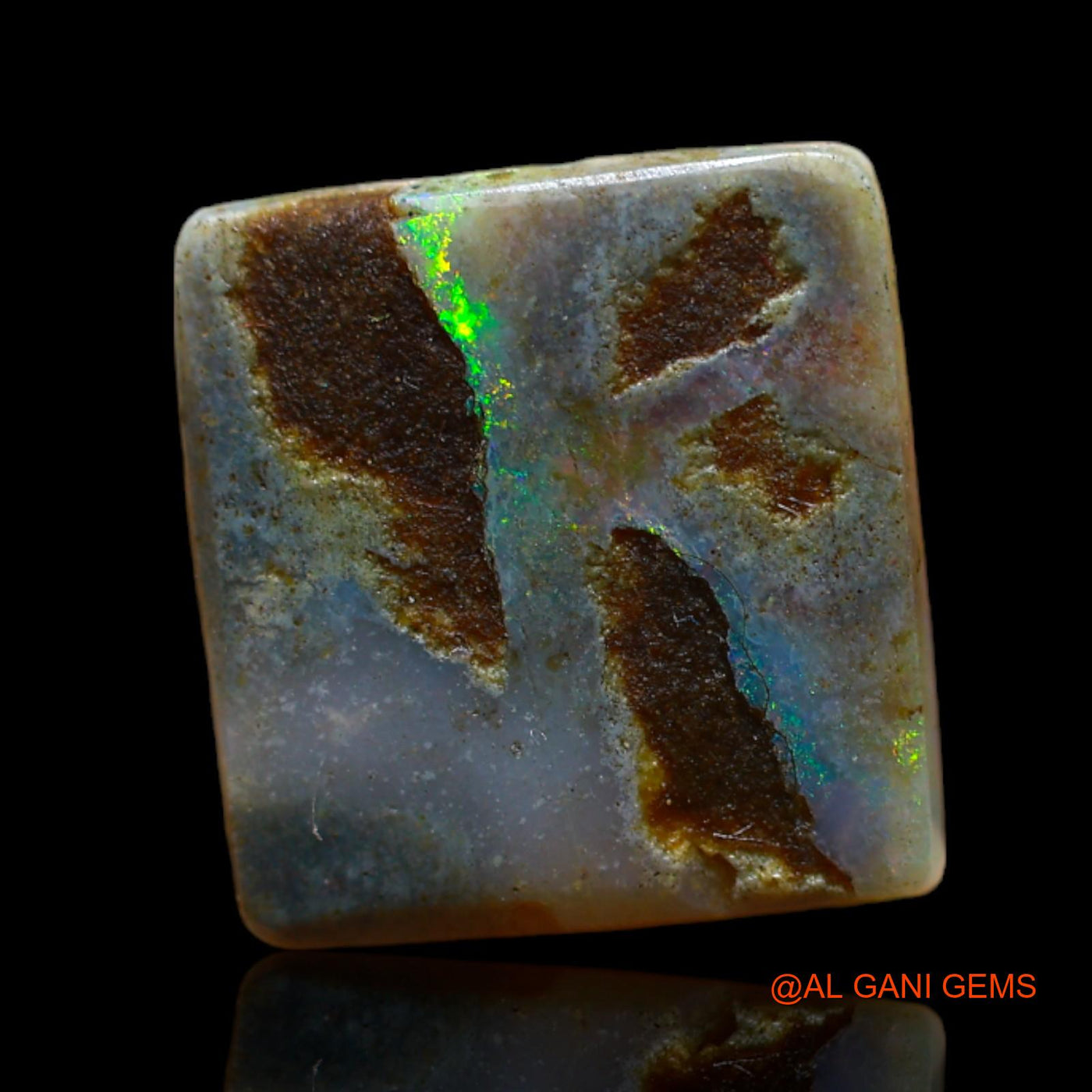 5.00 Cts Unheated Australian Fire Opal Loose Gemstone Square Cabochon Natural 12x12x3 mm AB-547