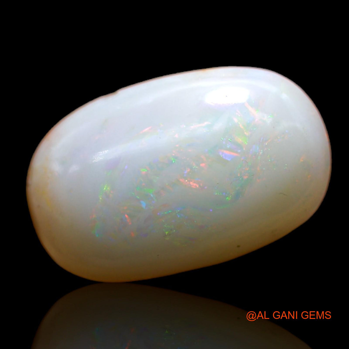 Natural Fire Opal Gemstone 4.00 Cts Loose Oval Cabochon From Australia 16x10x4 mm AB-548