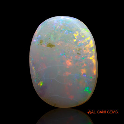 3.00 Cts Unheated Australian Fire Opal Loose Gemstone Oval Cabochon Natural 15x11x3 mm AB-550