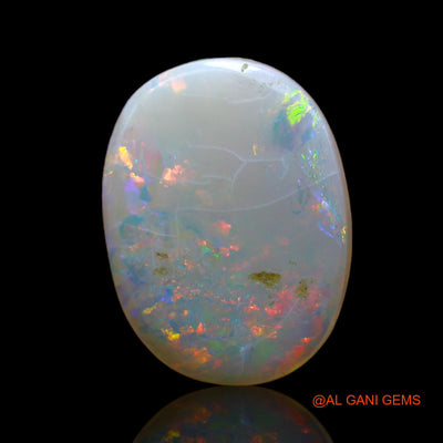 3.00 Cts Unheated Australian Fire Opal Loose Gemstone Oval Cabochon Natural 15x11x3 mm AB-550