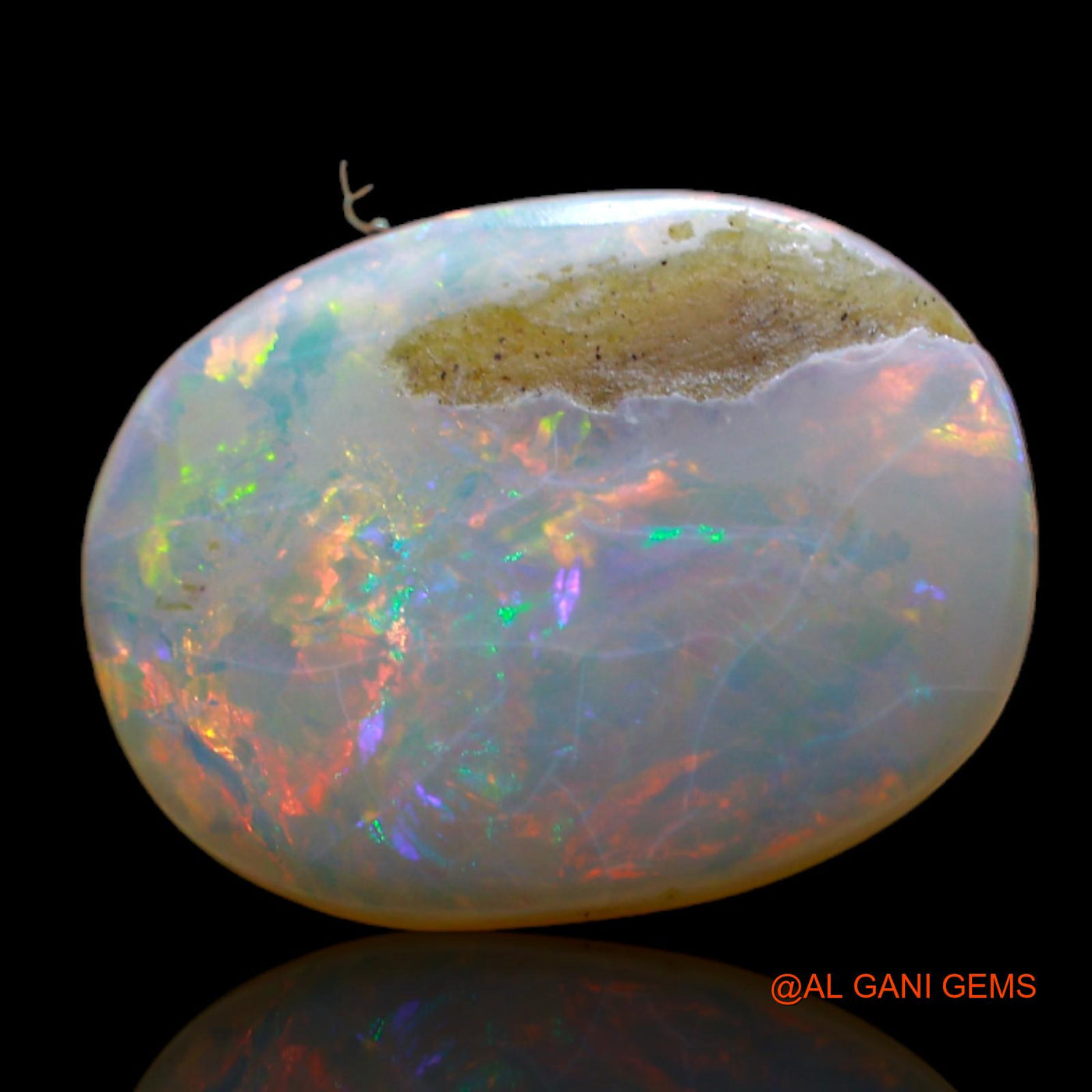 3.00 Cts Unheated Australian Fire Opal Loose Gemstone Oval Cabochon Natural 15x11x3 mm AB-550