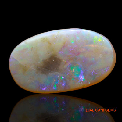 Natural Fire Opal Gemstone 3.00 Cts Loose Oval Cabochon From Australia 16x10x2 mm AB-551