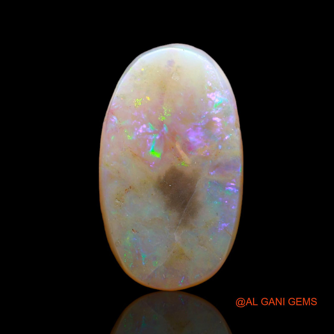 Natural Fire Opal Gemstone 3.00 Cts Loose Oval Cabochon From Australia 16x10x2 mm AB-551