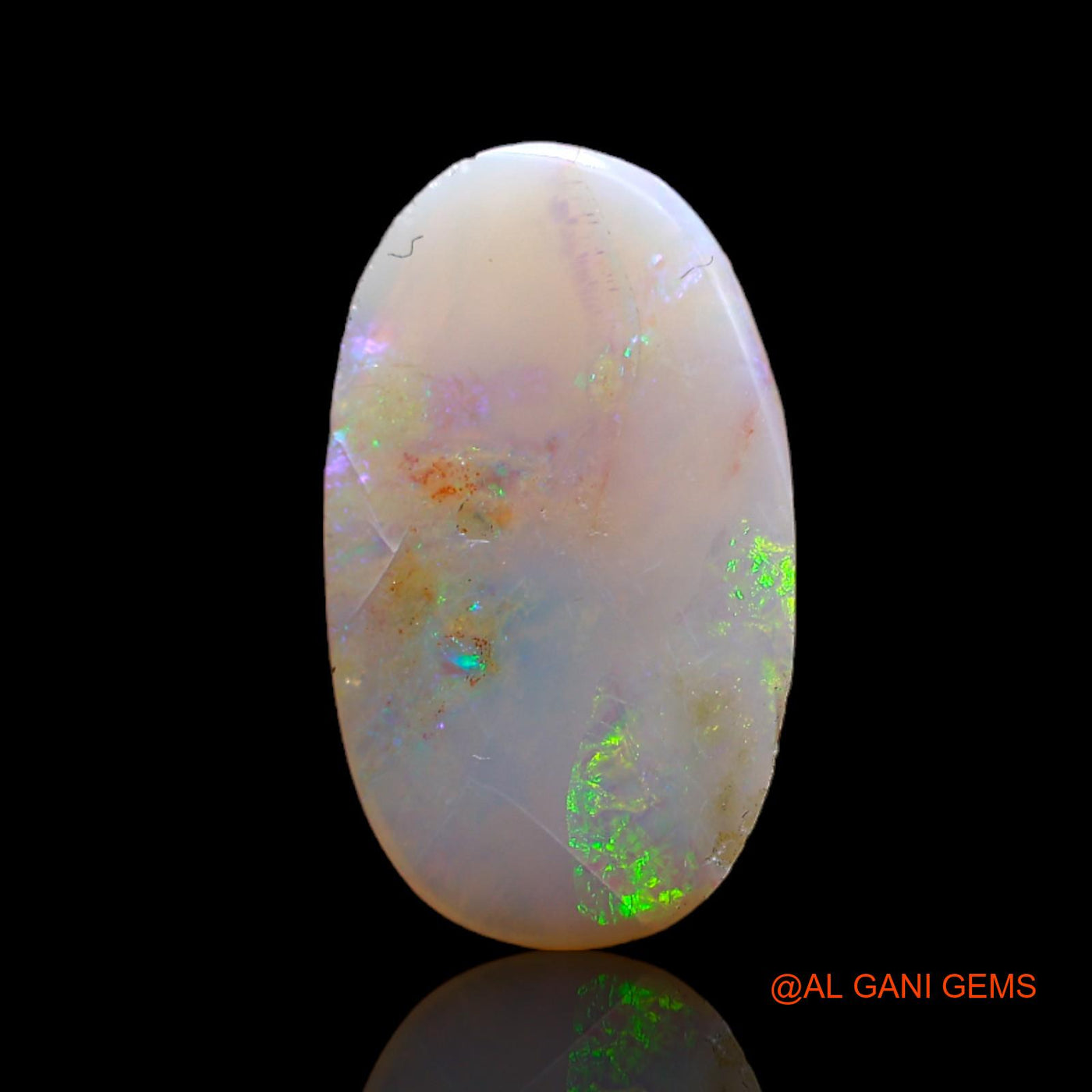 Natural Fire Opal Gemstone 3.00 Cts Loose Oval Cabochon From Australia 16x10x2 mm AB-551