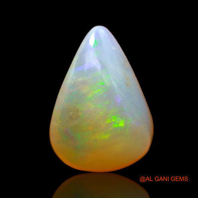 5.00 Cts Natural Australian Fire Opal Loose Gemstone Pear Cabochon 15x11x6 mm AB-552