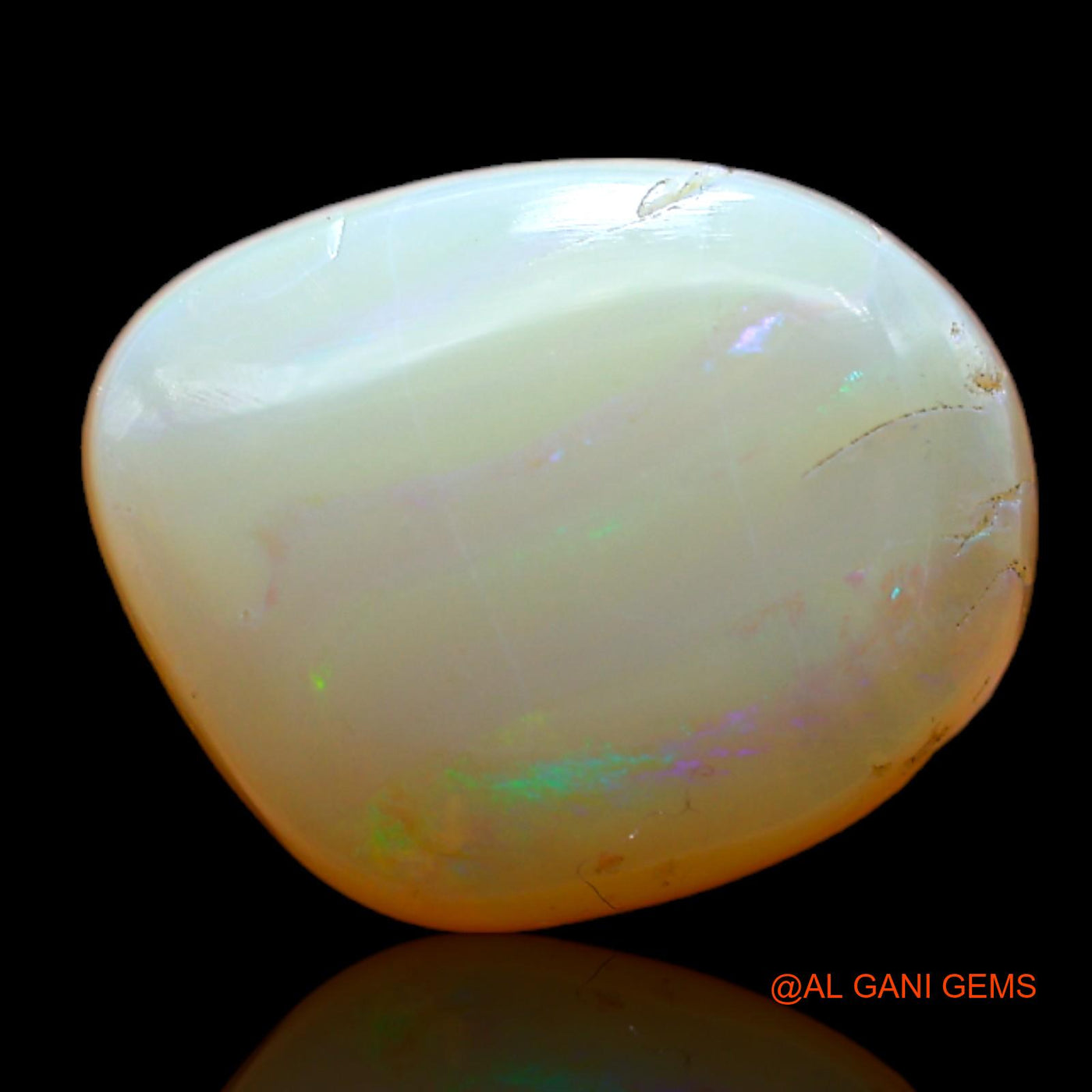 Natural Fire Opal Gemstone 6.00 Cts Loose Fancy Cabochon From Australia 14x12x5 mm AB-553