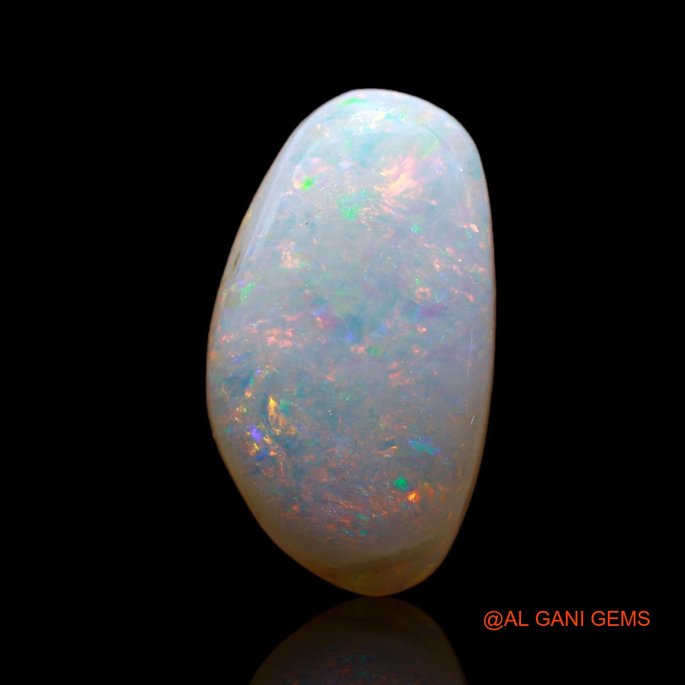 4.00 Cts Natural Australian Fire Opal Loose Gemstone Fancy Cabochon 16x9x3 mm AB-555