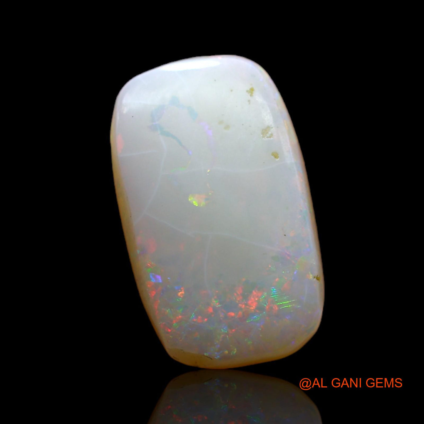 Natural Untreated Fire Opal Loose Gemstone Oval Cabochon From Australia 4.00 Cts 15x9x9 mm AB-559