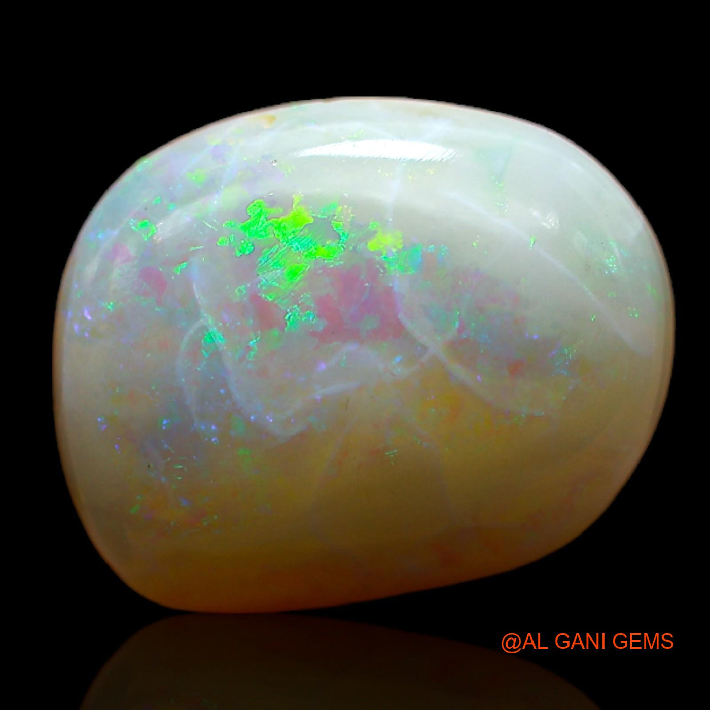 Natural Untreated Fire Opal Loose Gemstone Fancy Cabochon From Australia 5.00 Cts 14x11x4 mm AB-560